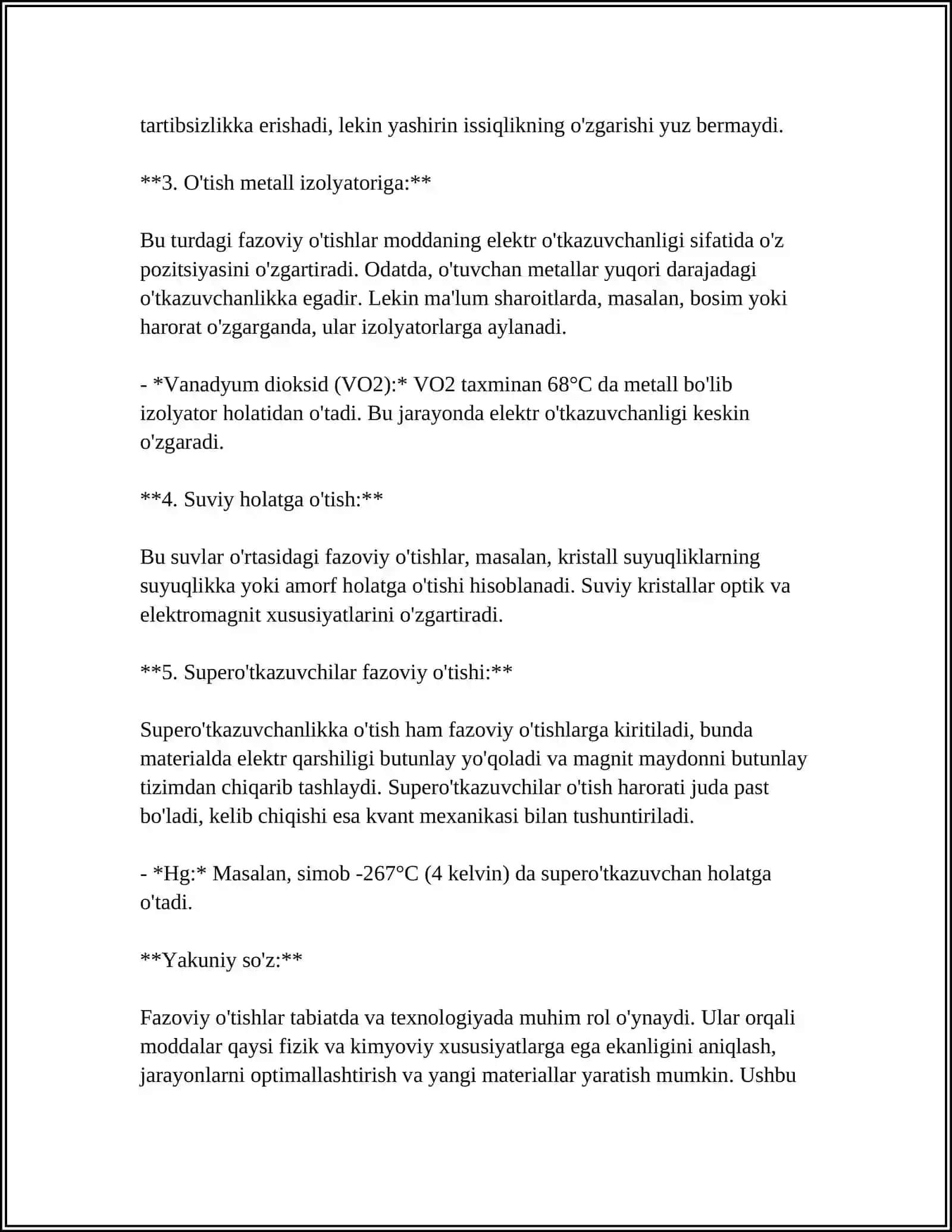 FAZOVIY O'TISHLAR 4