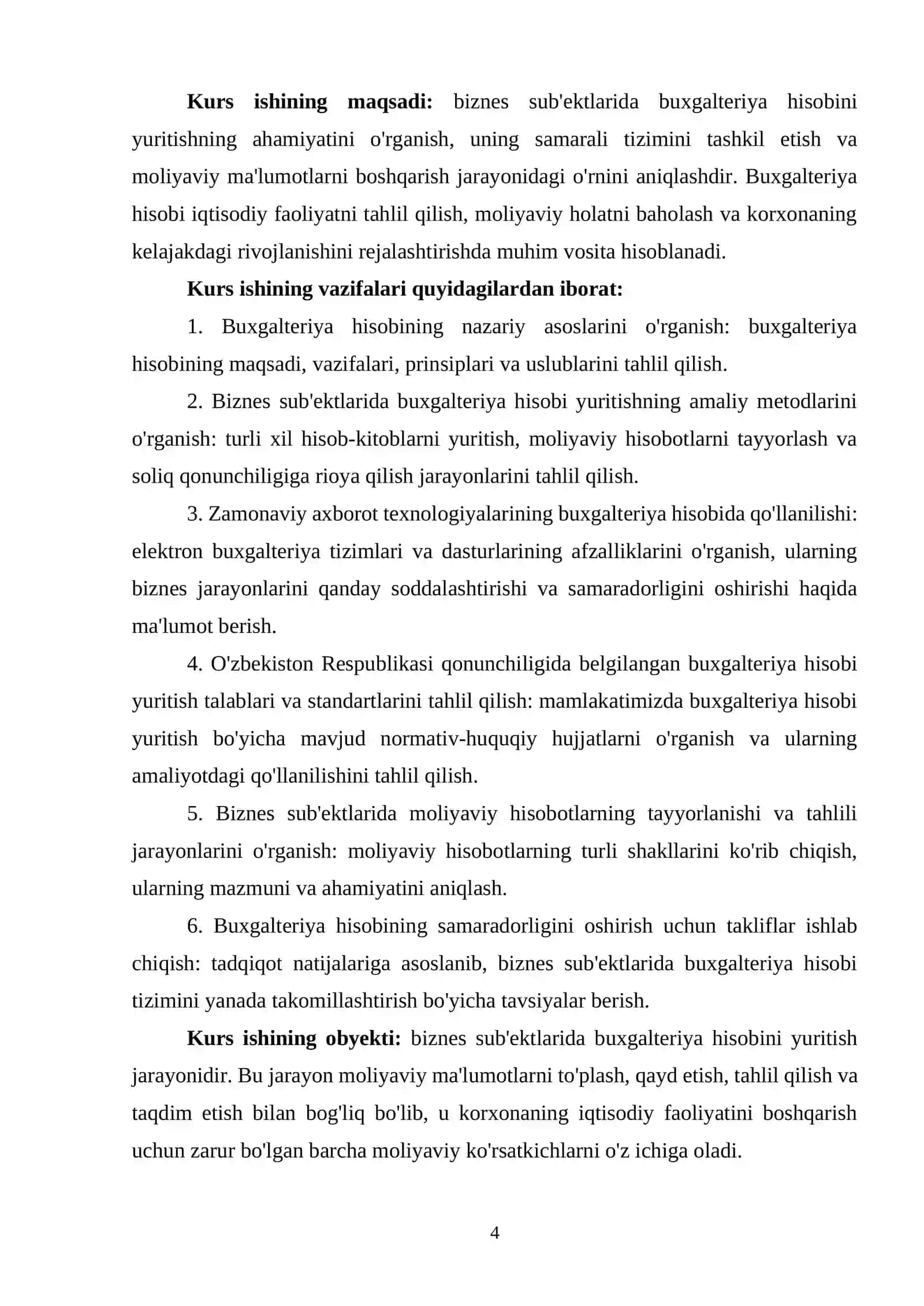 BIZNES SUB`EKTLARIDA BUXGALTERIYA HISOBINI YURITISH 4