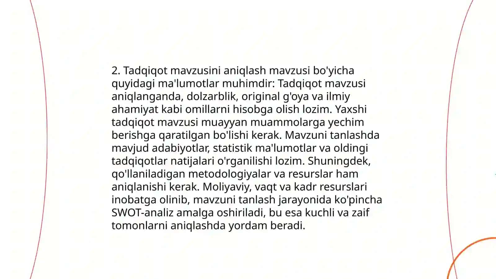 Tezis tuzulmasini belgilash 4
