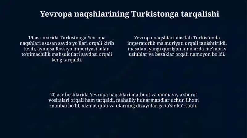 Turkiston Rossiyasi va Yevropa ta'siri 4