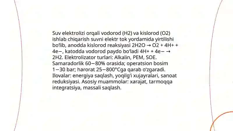 ELEKTROLIZ XODISALARNI QOLLANILISHI 4