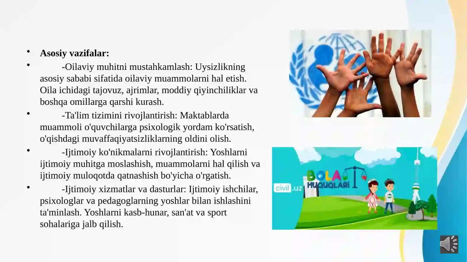 Voyaga yetmaganlar orasida uysizlik va uysizlikning oldini olish texnologiyasi. Tarixiy tajriba va zamonaviylik. 4