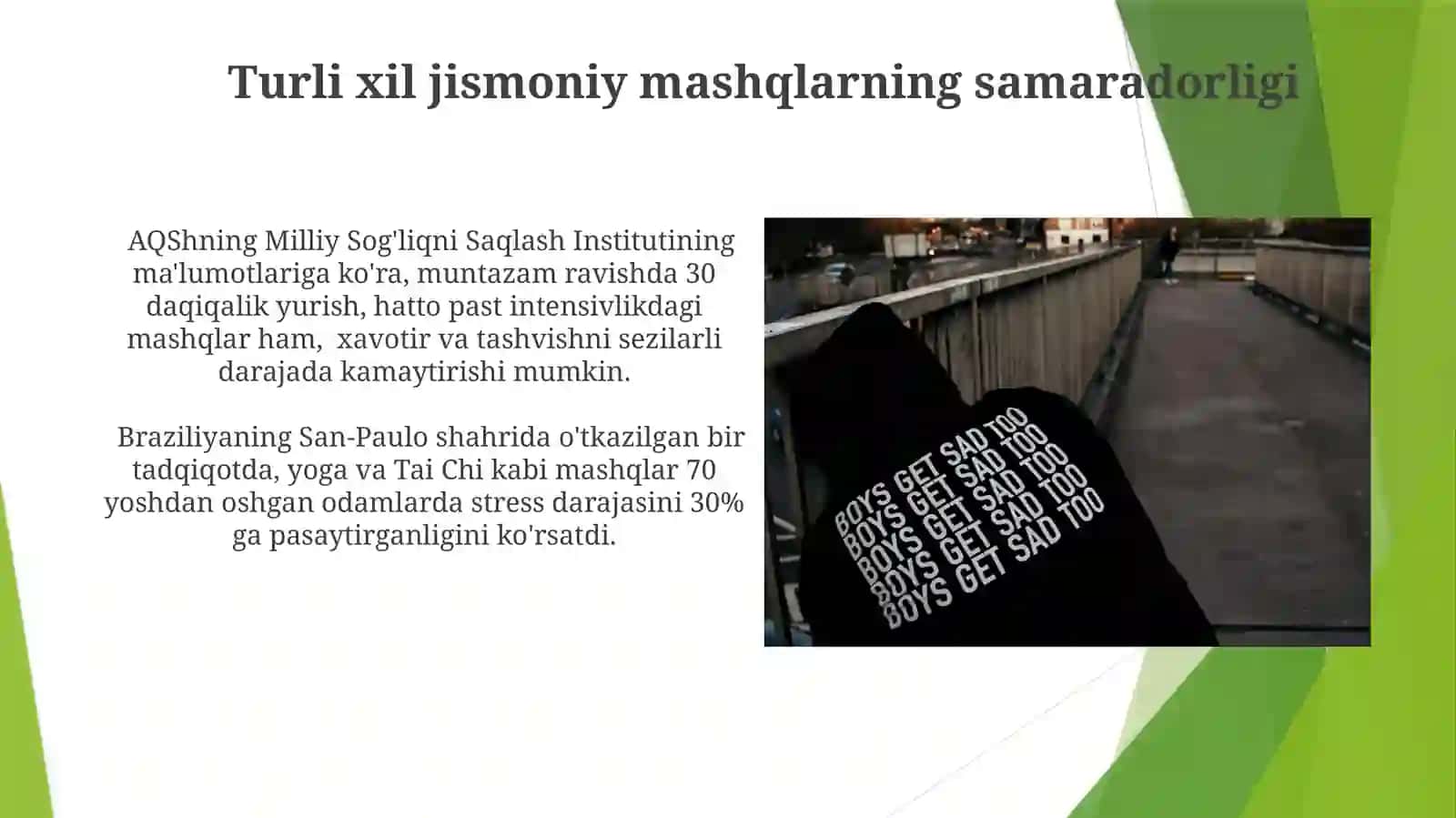 Jismoniy faoliyatning ruhiy holatga ta'siri va stressni kamaytirishdagi roli 4