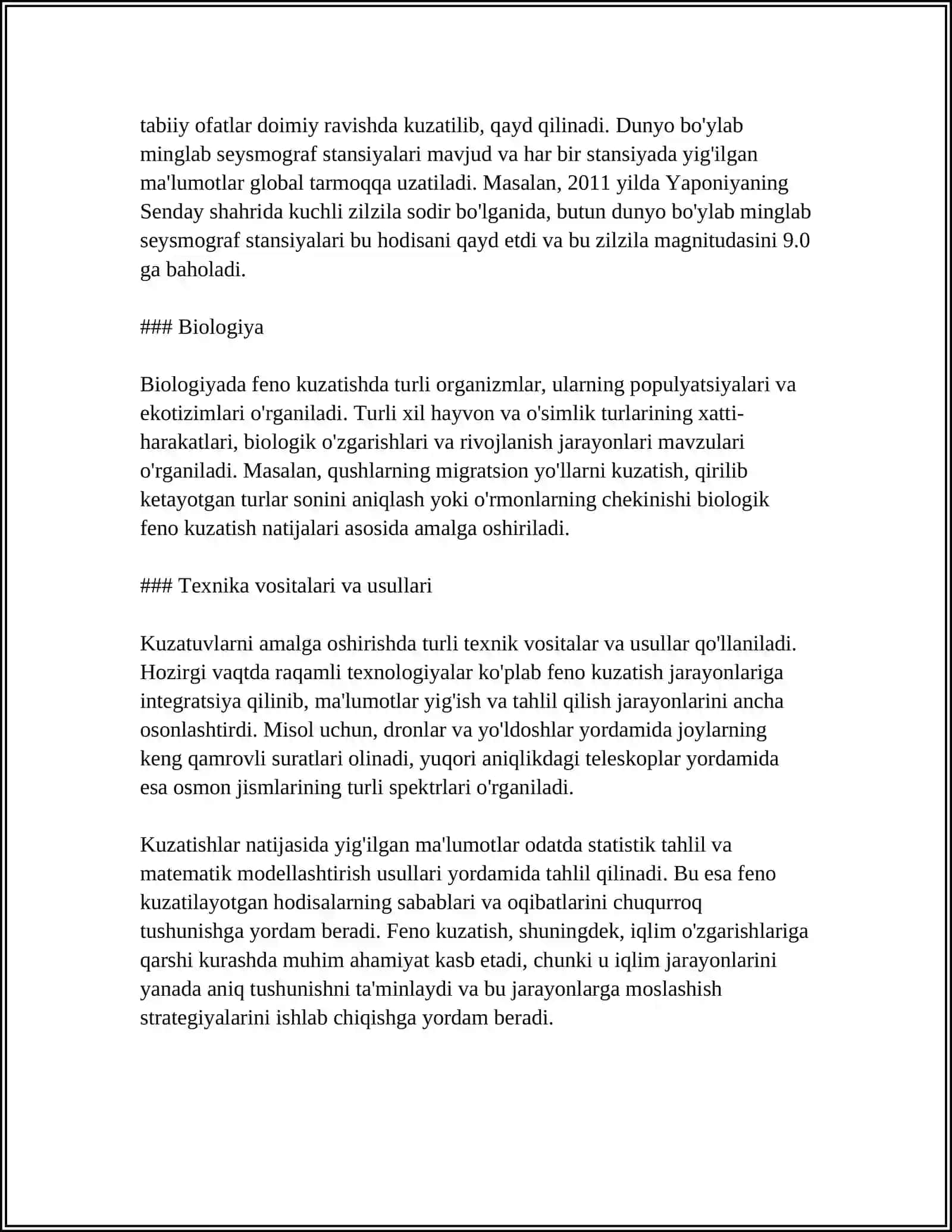 FENO KUZATUVNING MAQSADI VA UNI O'TKAZISHNING TASHKIL ETISH ASOSLARI 4