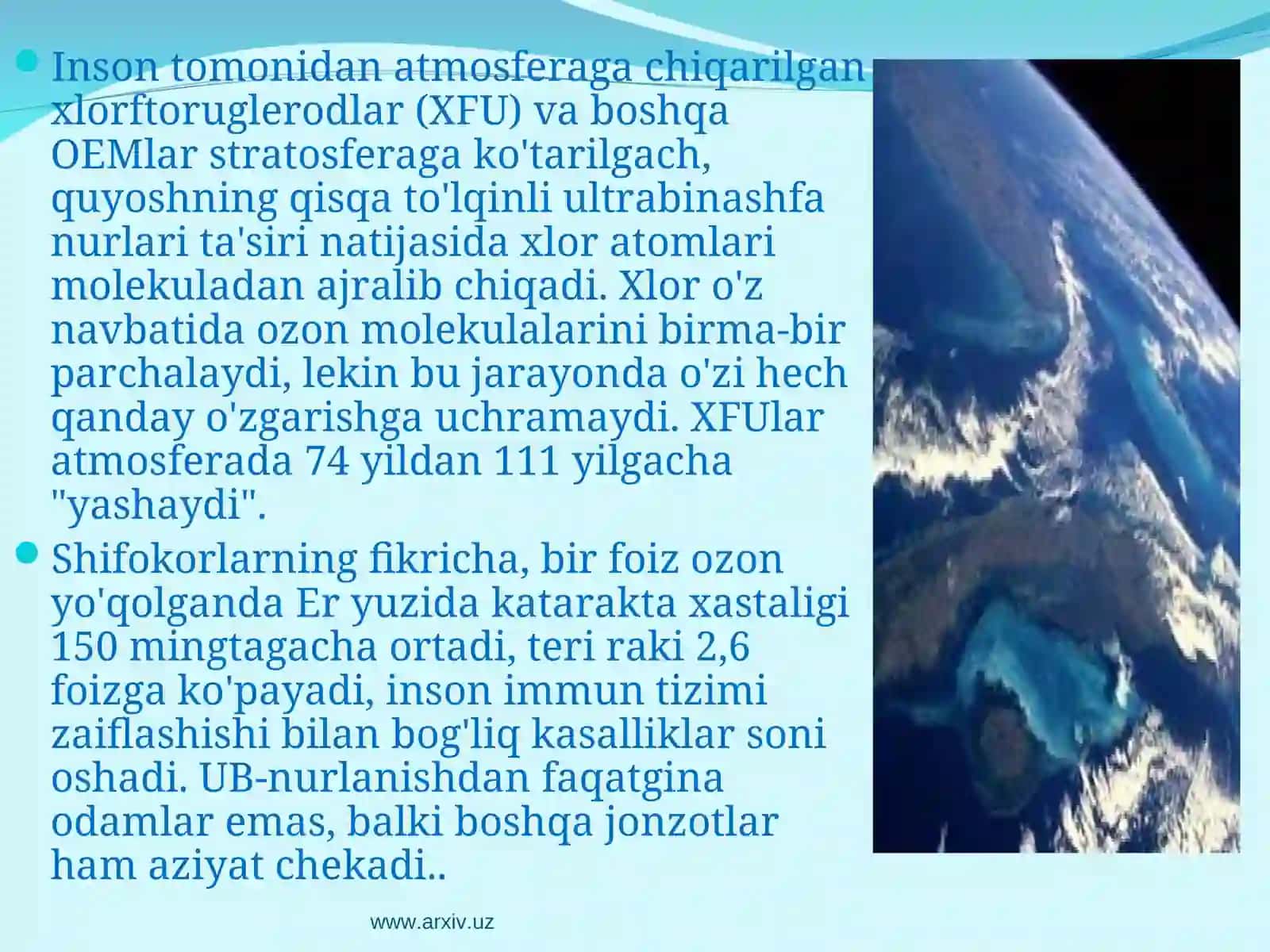 Ozon qatlami va uning insoniyat uchun ahamiyati 4