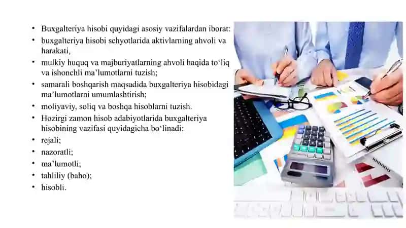 Buxgalteriya hisobini tashkil etish va yuritishga qo'yiladigan talablar 4