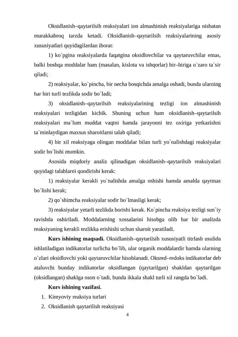 OKSIDLANISH QAYTARILISH REAKSIYALARI 4