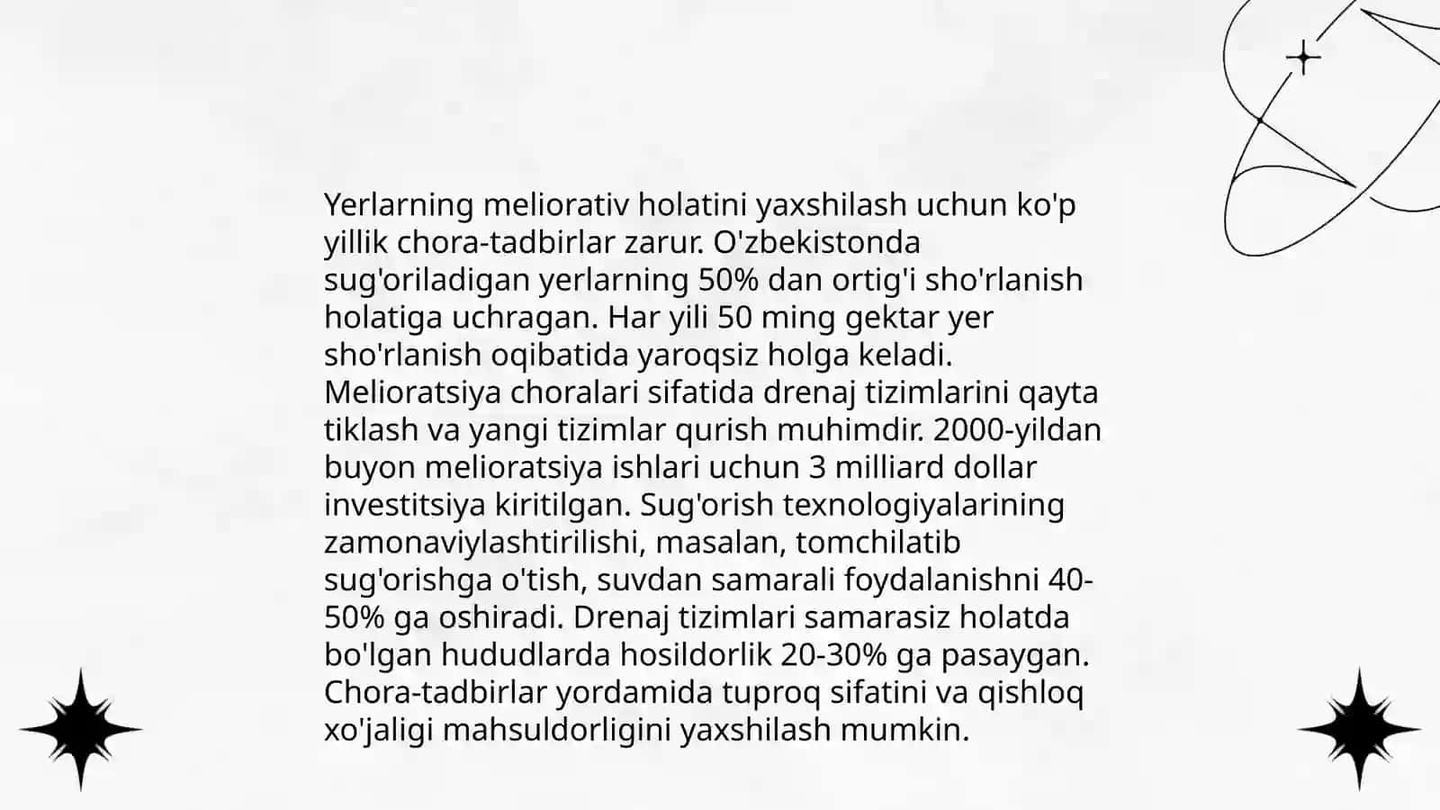 Melioratsiya fanining vazifa va maqsadlari 4