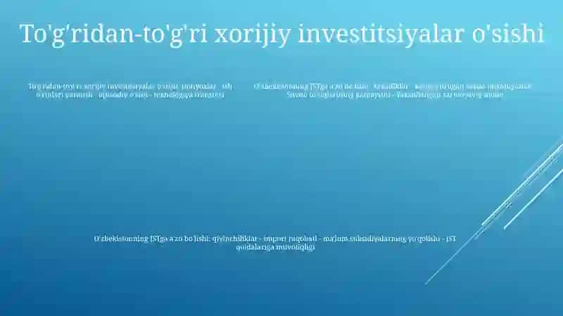 O'Zbekistonning Jahon Savdo Tashkilotiga A'Zo Bo'Lish Istiqbollari(Foyda) Va Muammolari(Zararlari) 4