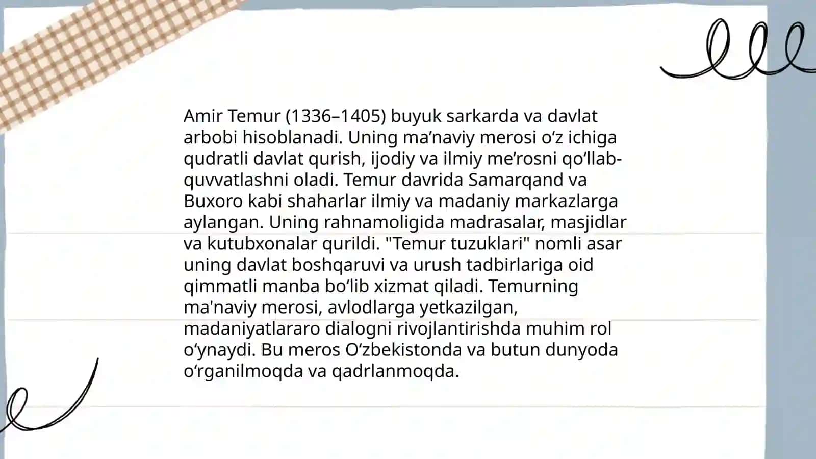 Temuriylar davrida maʼnaviy maʼrifiy yuksalish 4