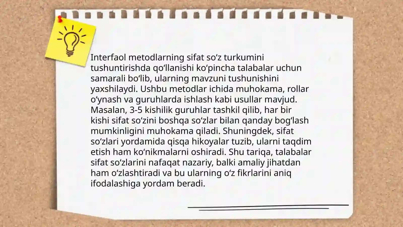 Sifat sòz turkumini òrgatishda interfaol usullarni qòllash 4