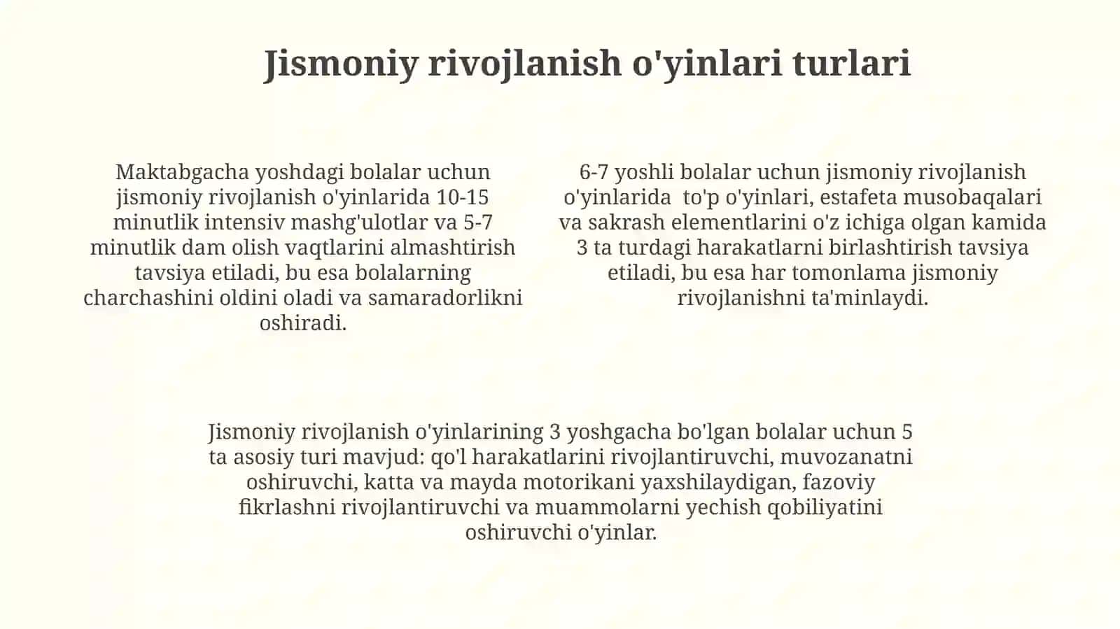 Jismoniy sifatlarni rivojlantiruvci harakatli oʻyinlarni oʻrgatish 4