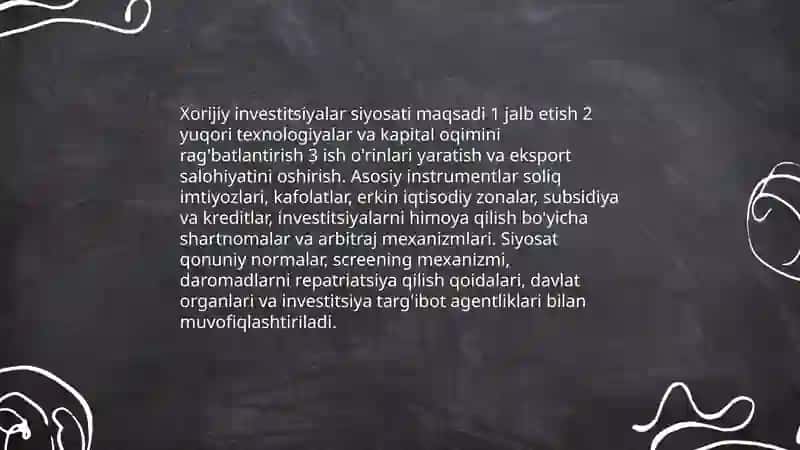 Davlat tashqi iqtisodiy siyosatining tarkibiy qismlari Oʻktamov Daston 4