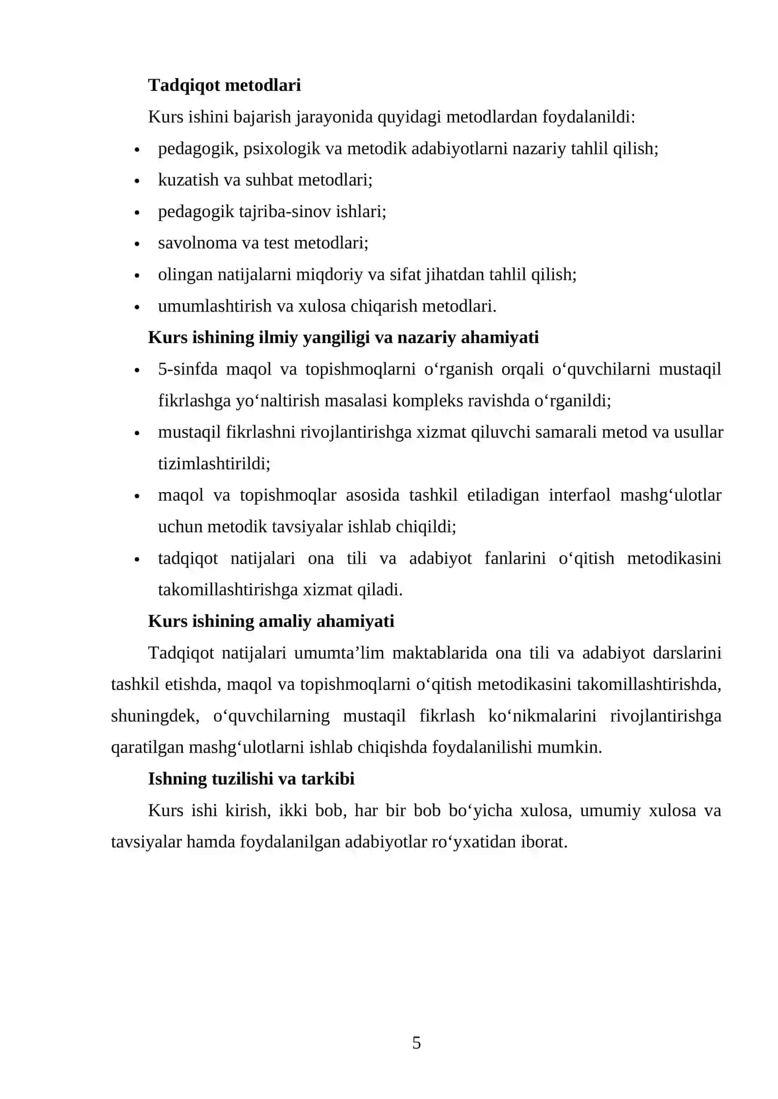 5-sinfda oʻzbek xalq maqol va topishmoqlarini oʻrganishda oʻquvchilarni mustaqil fikrlashga  yoʻnaltirish usullari 4