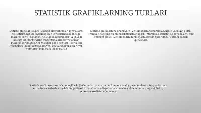 Statistik Grafiklar Tushunchasi, Turlari, Ahamiyati Va Tuzish Qoidalari 4