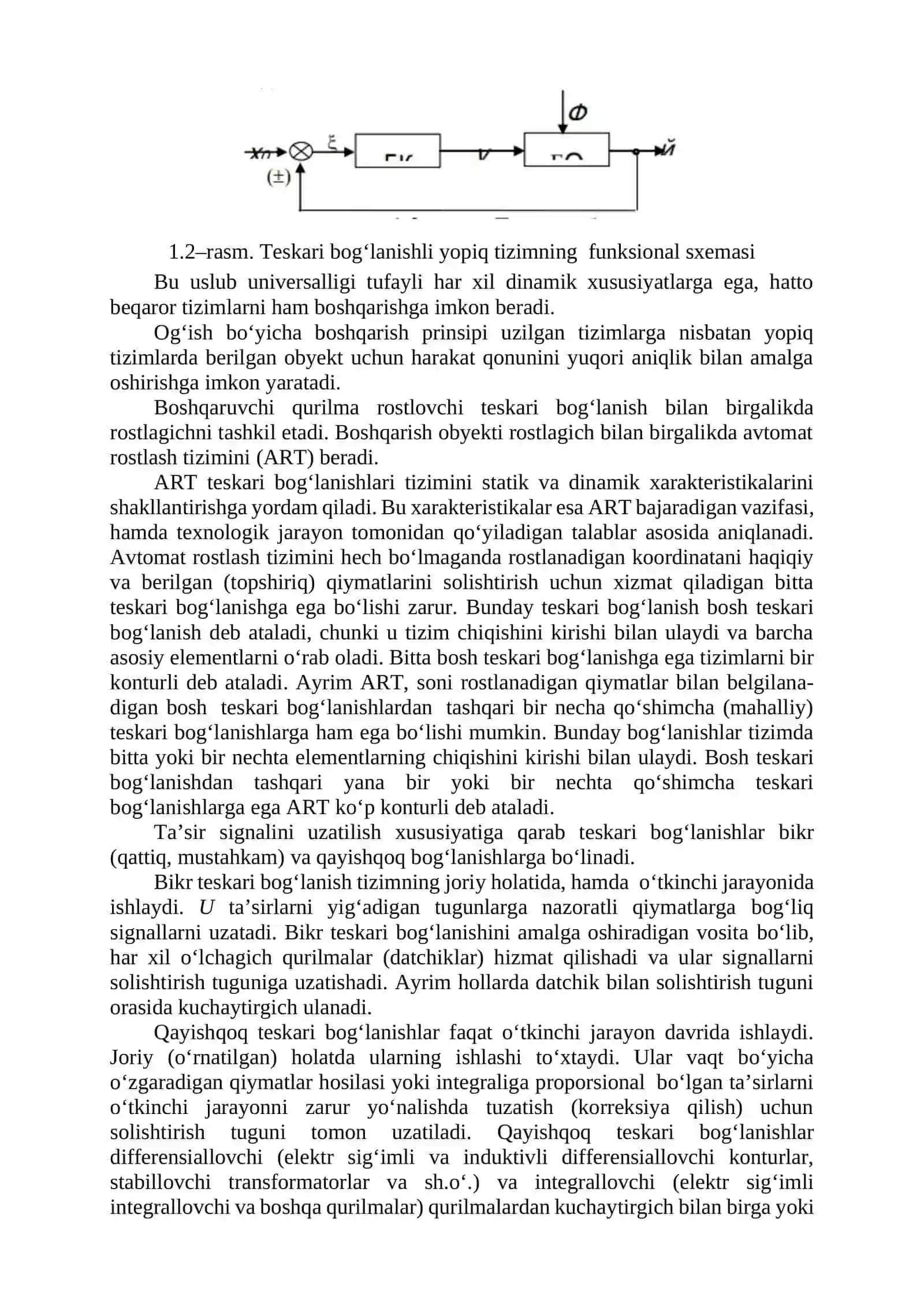 Avtomatik boshqarish tizimlari 4