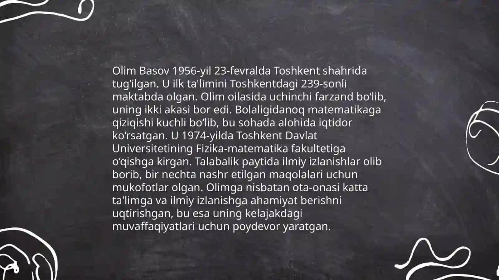 Olim Basovning xayoti va ijodi va Nobel mukofoti olishi haqida 4