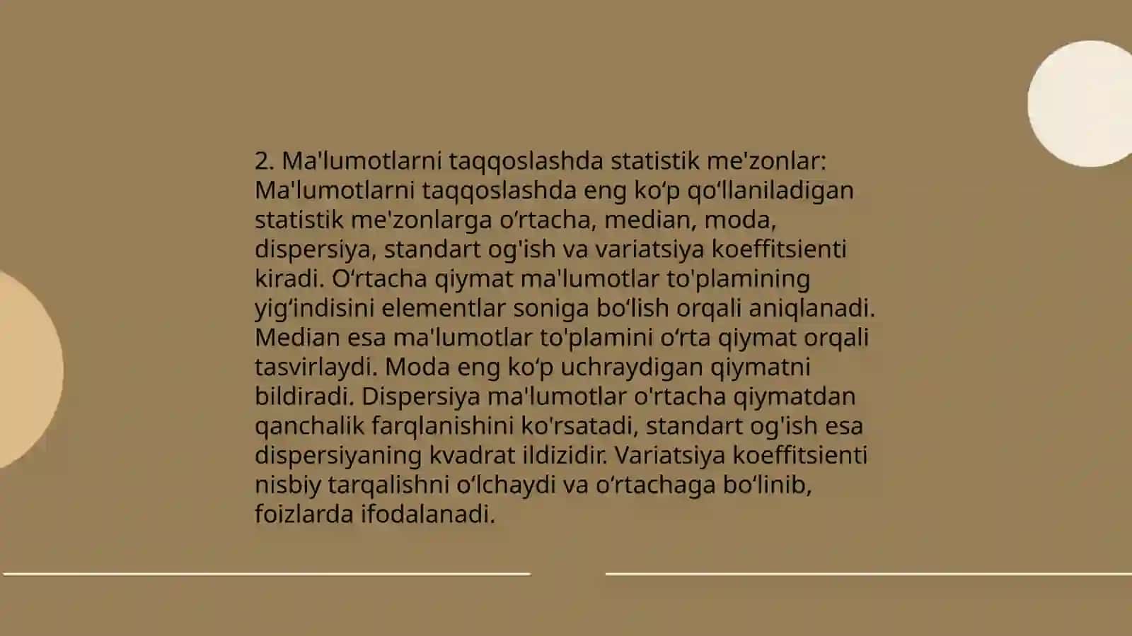 Taqqoslash usullarining asosiy tushunchalari 4