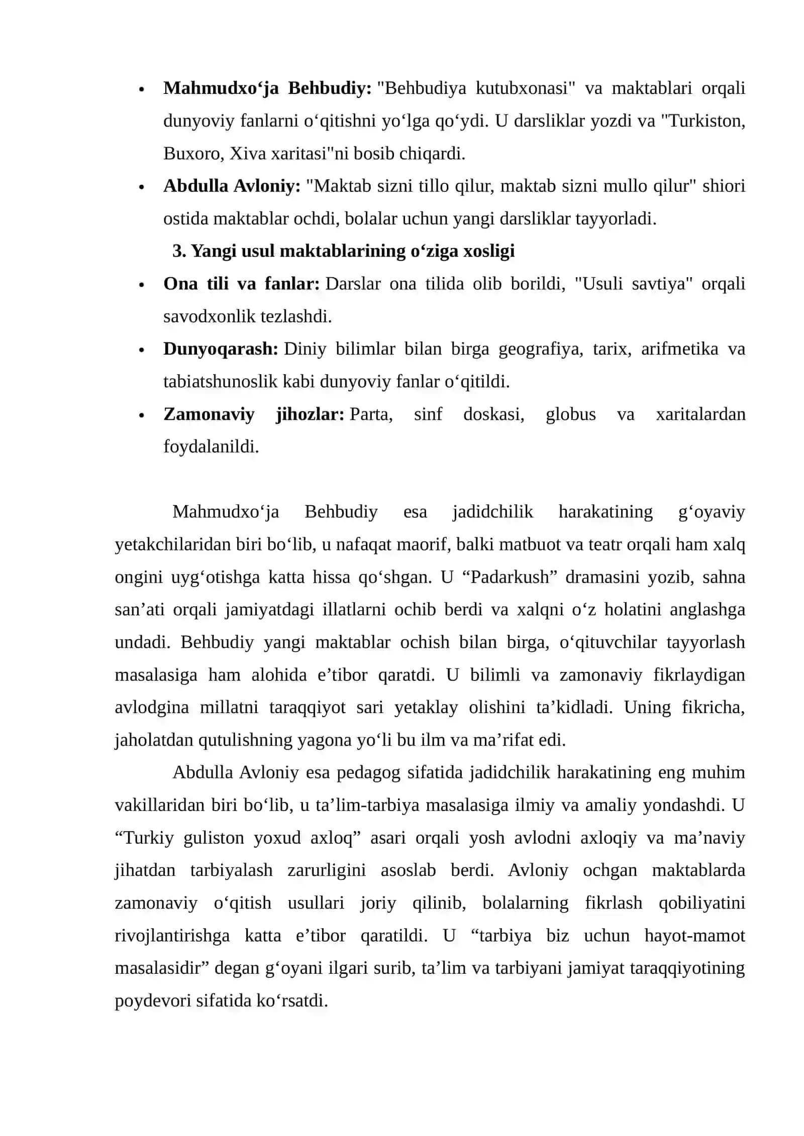 Jadid ma’rifatparvarlarining o‘lka ijtimoiy-ma’naviy hayotida tutgan o‘rni 4