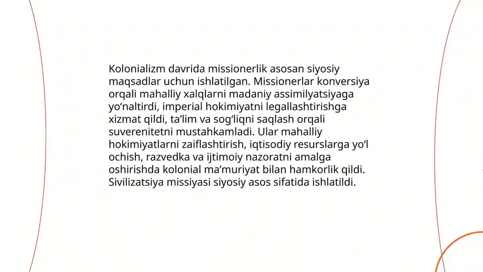 Missionerlik harakatining kelib chiqishi va hozirgi barqarolikka tasiri 4