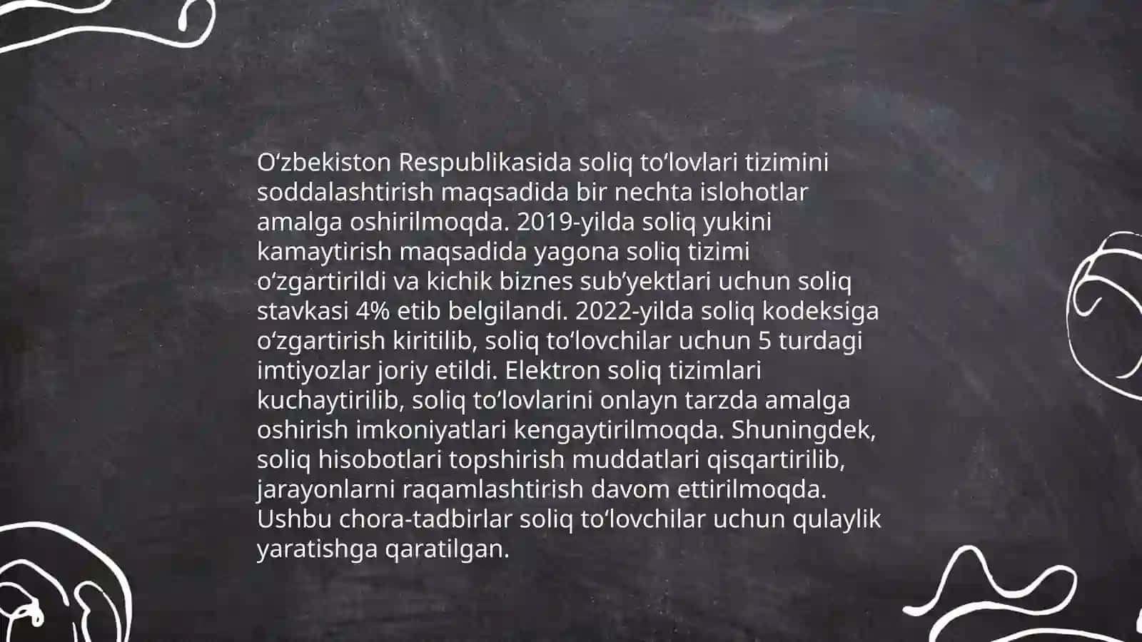 Soliq siyosatini optimallashtirish yo‘llari 4