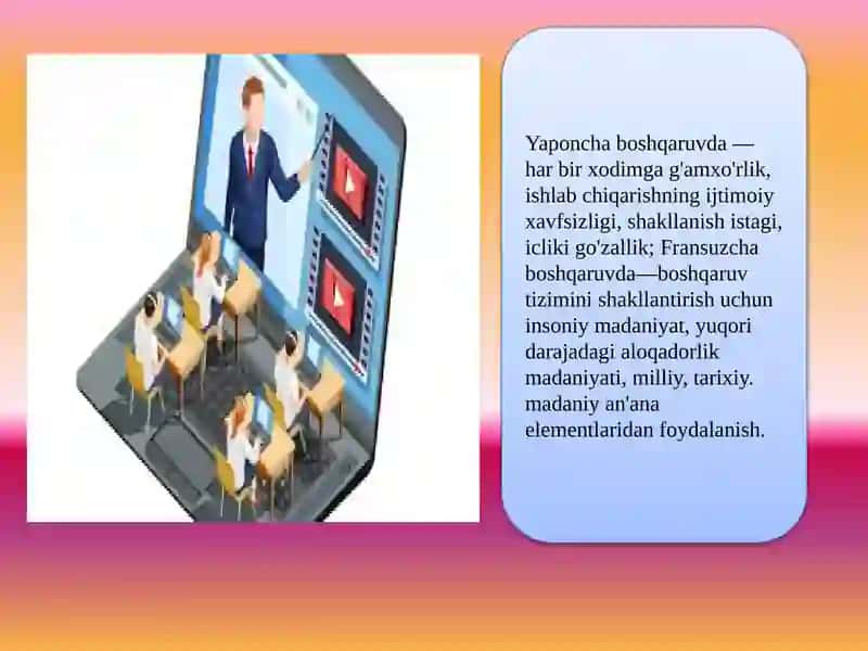 Menejment maktablari va ularning talimni boshqarishdagi ahamiyati 4