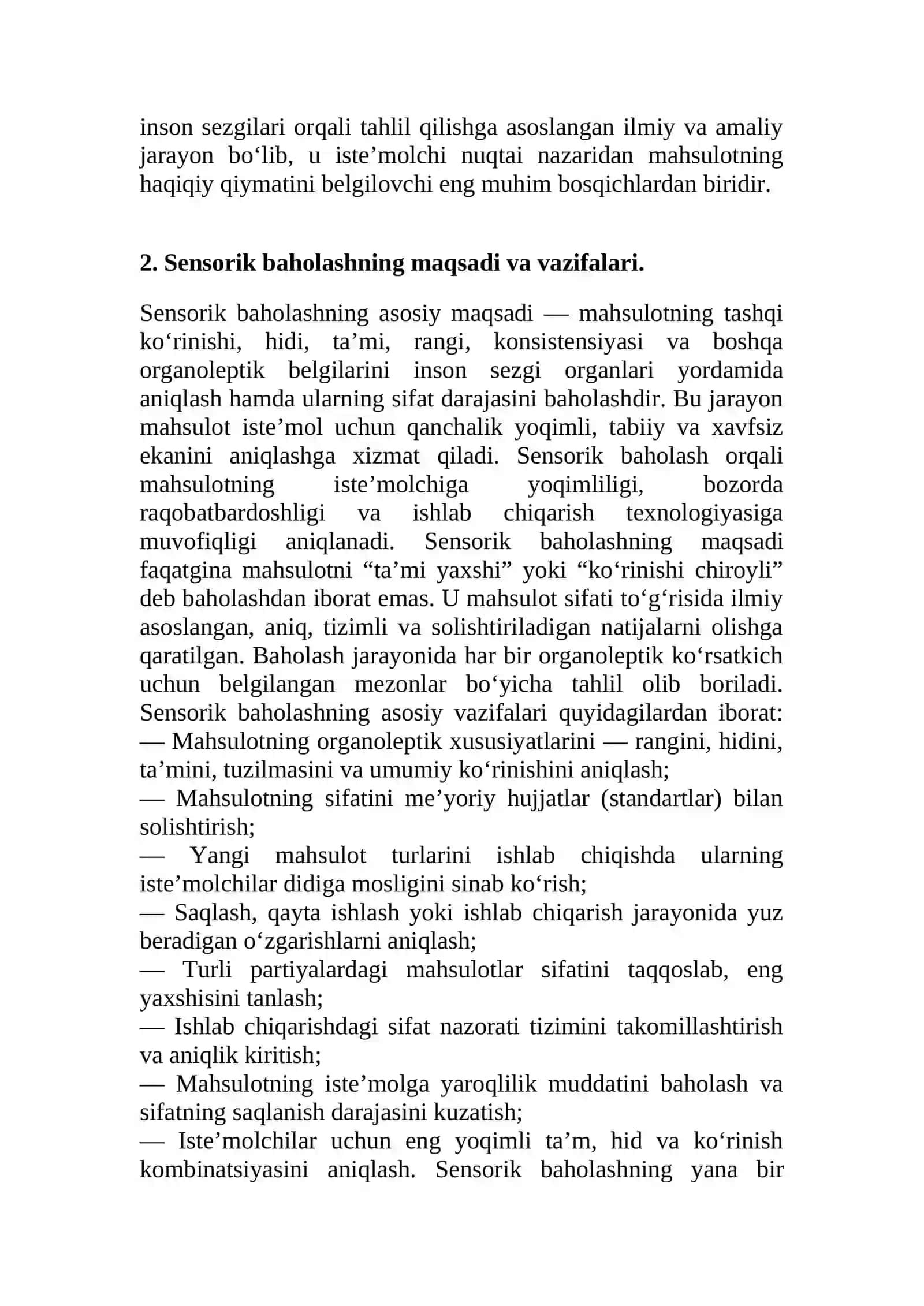 Sensorik baho berish 4
