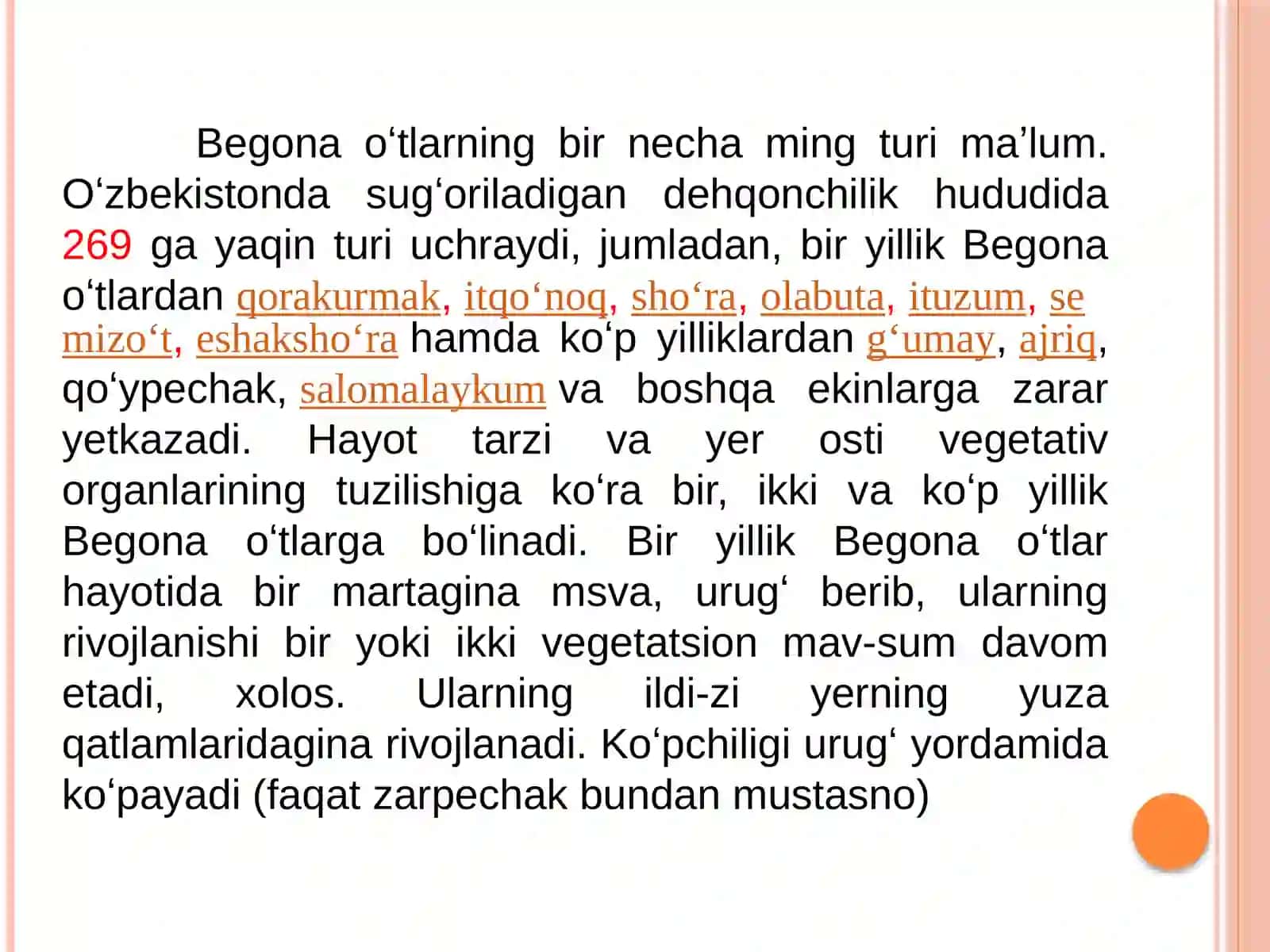 Parazit begona o’tlar va ularga qarshi kurash chorlari 4