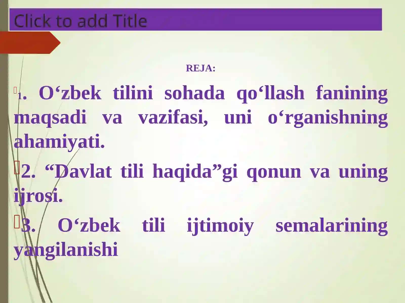 O‘zbek tilini sohada qoʻlanishi fani 4