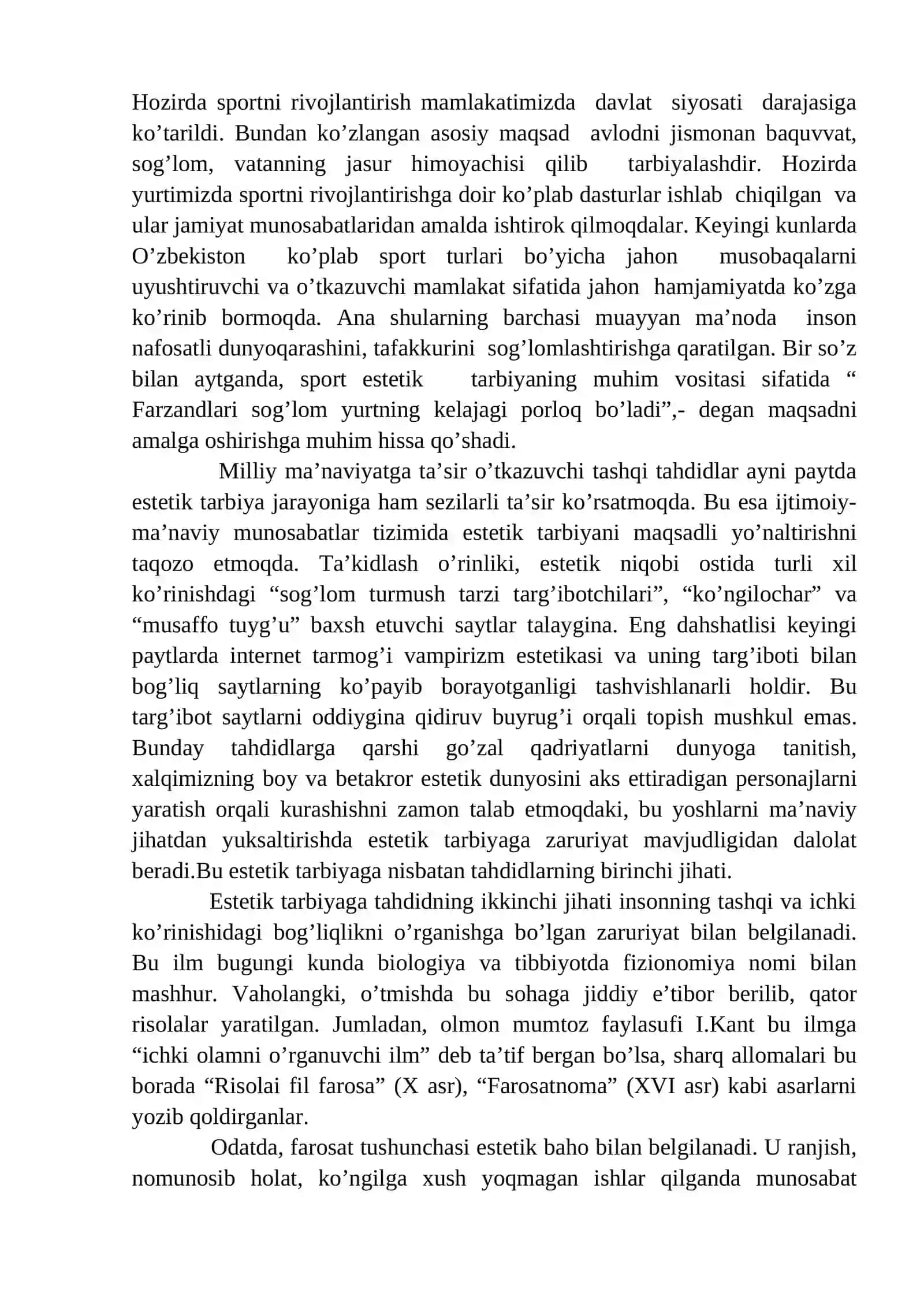 ESTETIK TARBIYANING TURLARI VA YO’NALISHLARI 4