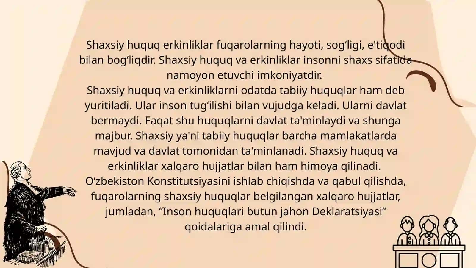 Yangi tahrirdagi Oʻzbekiston Respublikasi Konstitutsiyasi fanidan mustaqil taʼlim taqdimoti 4