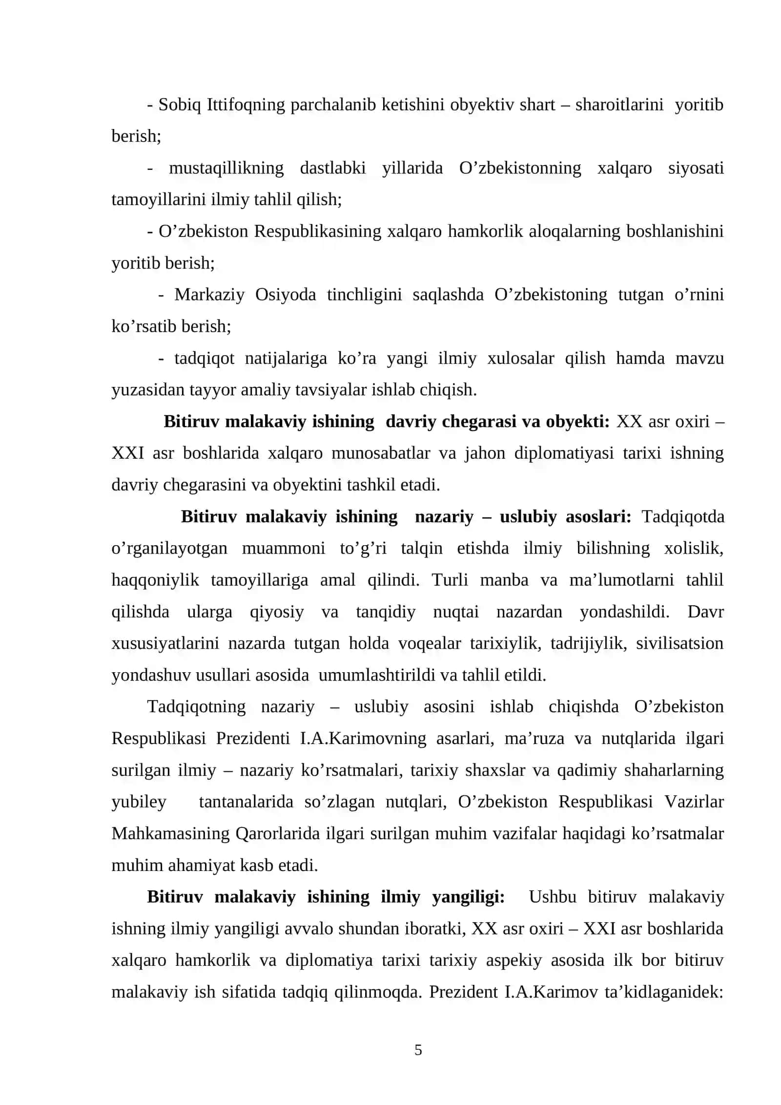 XX asr oxiri – XXI asr boshlaridagi xalqaro munosabatlarning o’ziga xos xususiyatlari 4