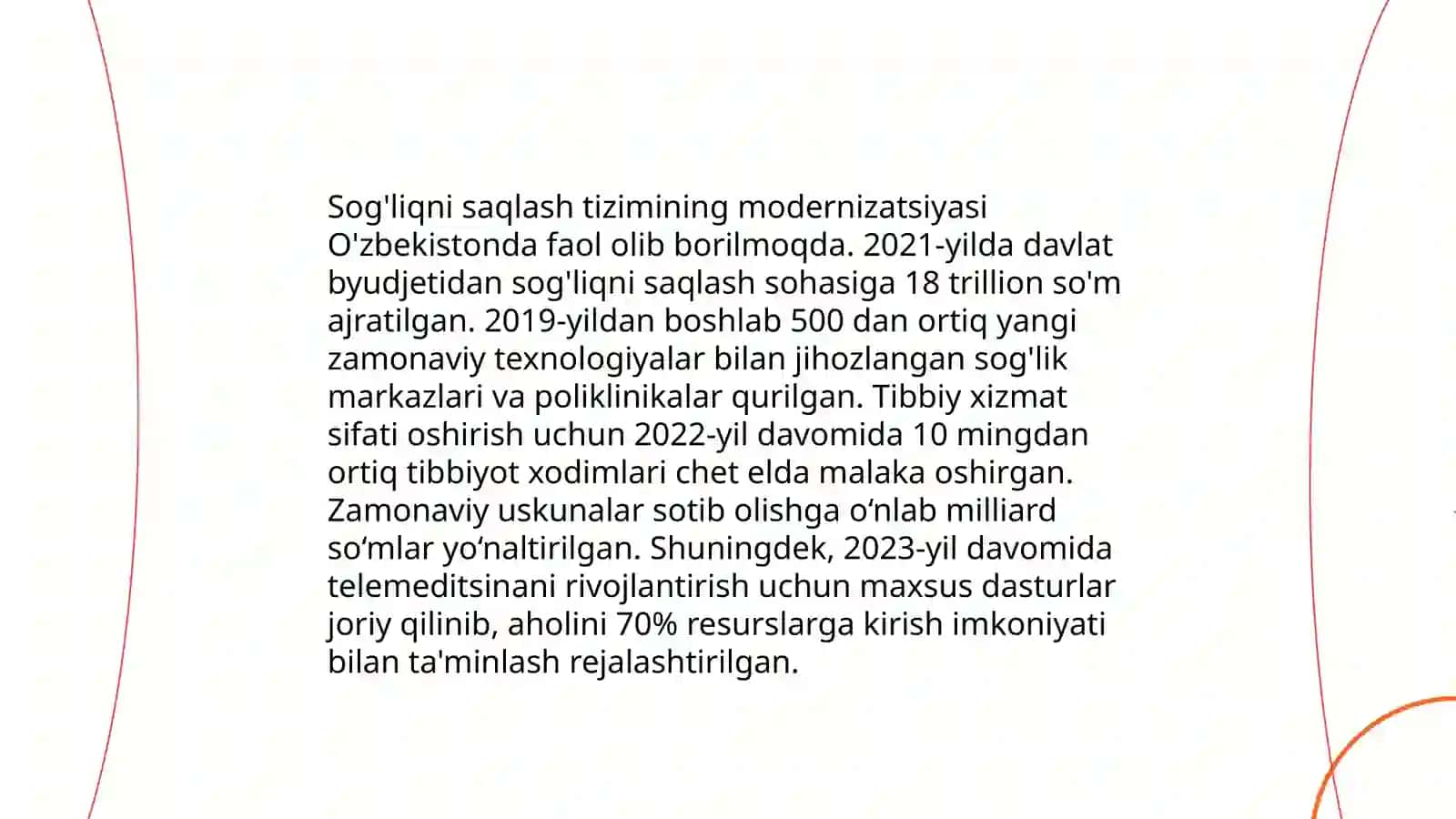 Oʻzbekistonda ijtimoiy sohada amalga oshirilgan oʻzgarishlar mazmun va mohiyati 4
