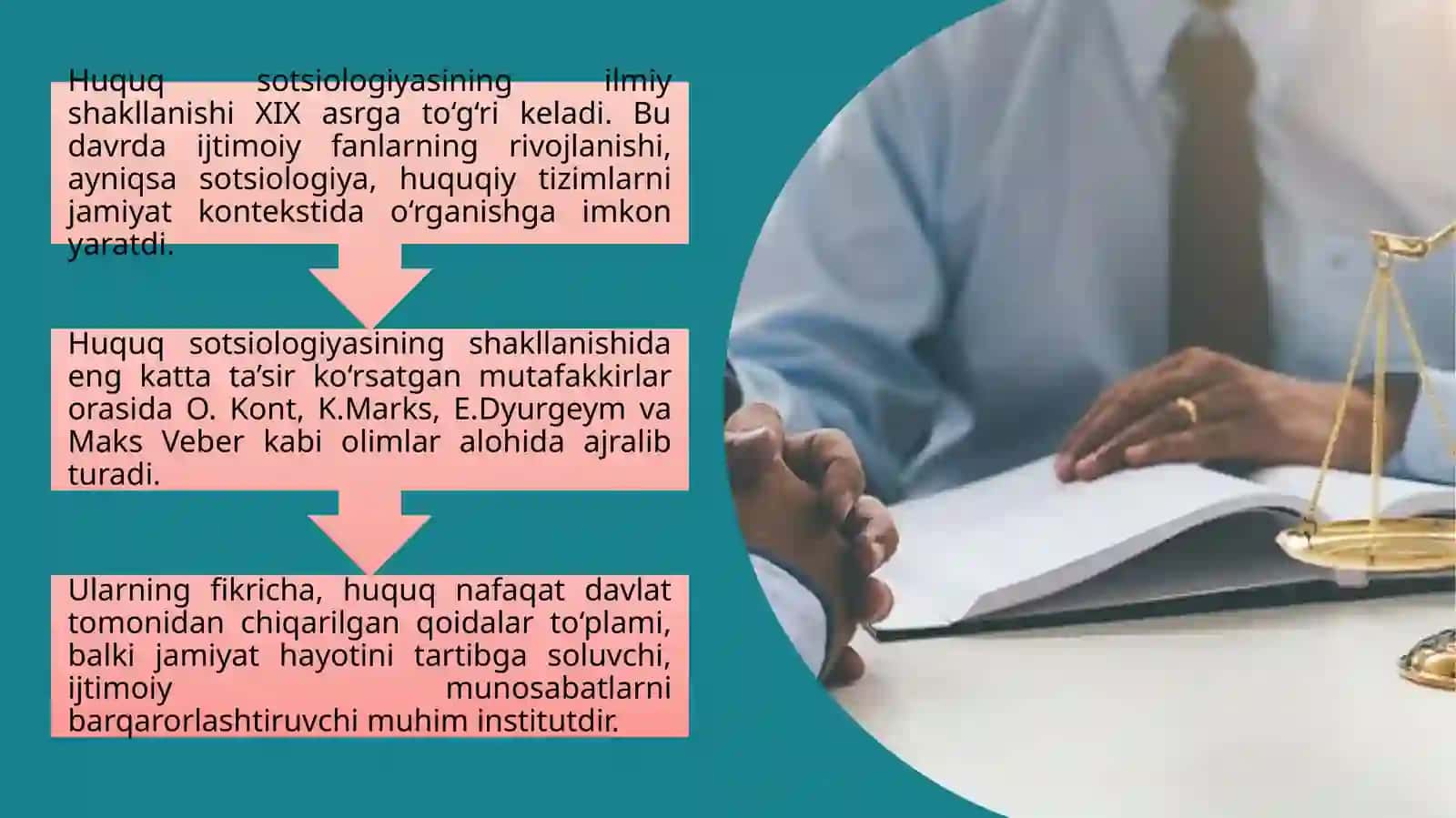 Huquq sotsiologiyayasining shakllanishi va rivojlanish tarixi 4