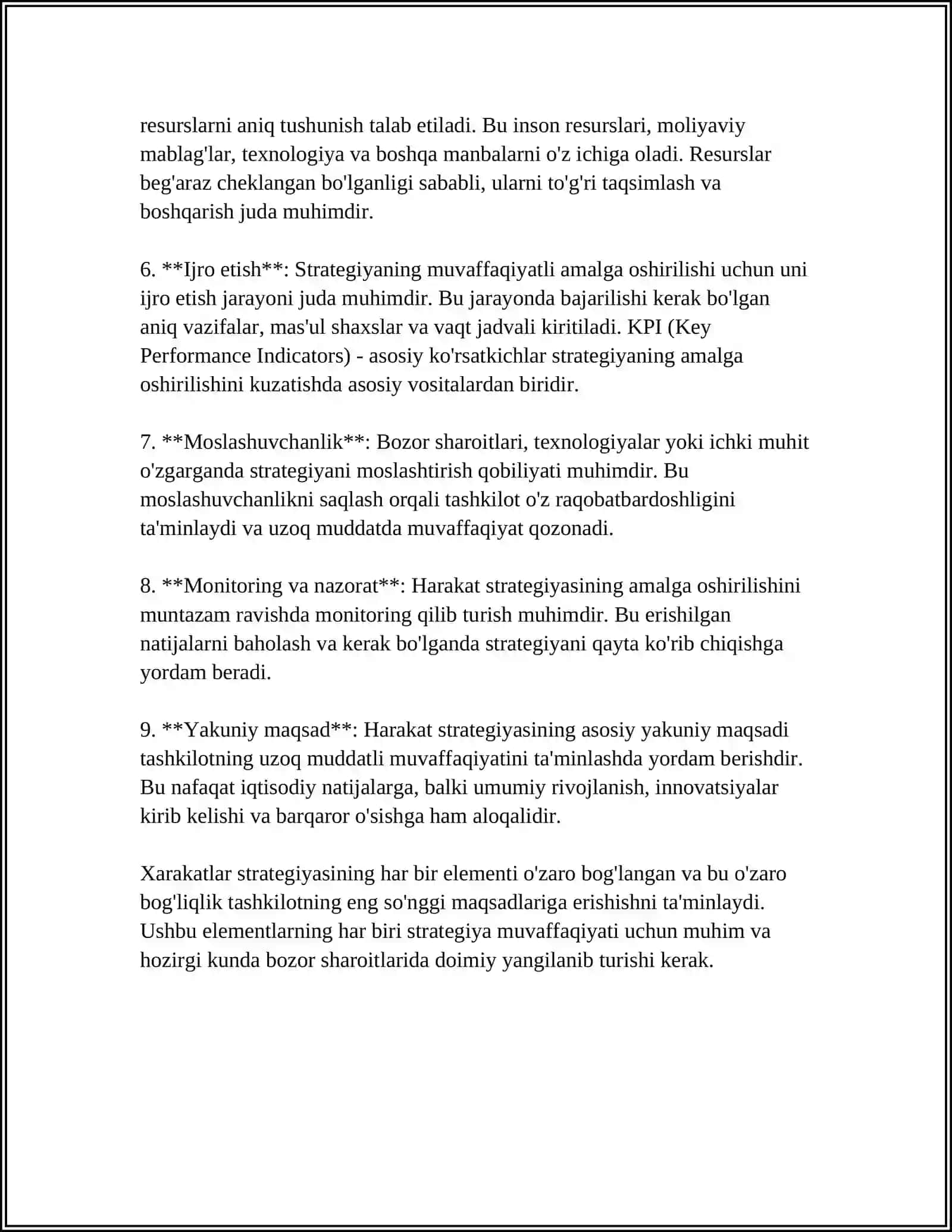 MUSTAQIL ISH Mavzu: XARAKATLAR STRATEGIYASI TARAQQIYOT STRATEGIYASINI TAMOYILARI MAZMUN MOHIYATI 4