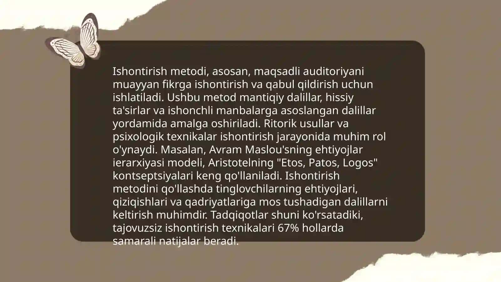 Ijtimoiy pedagogikada ishontirish metodi 4