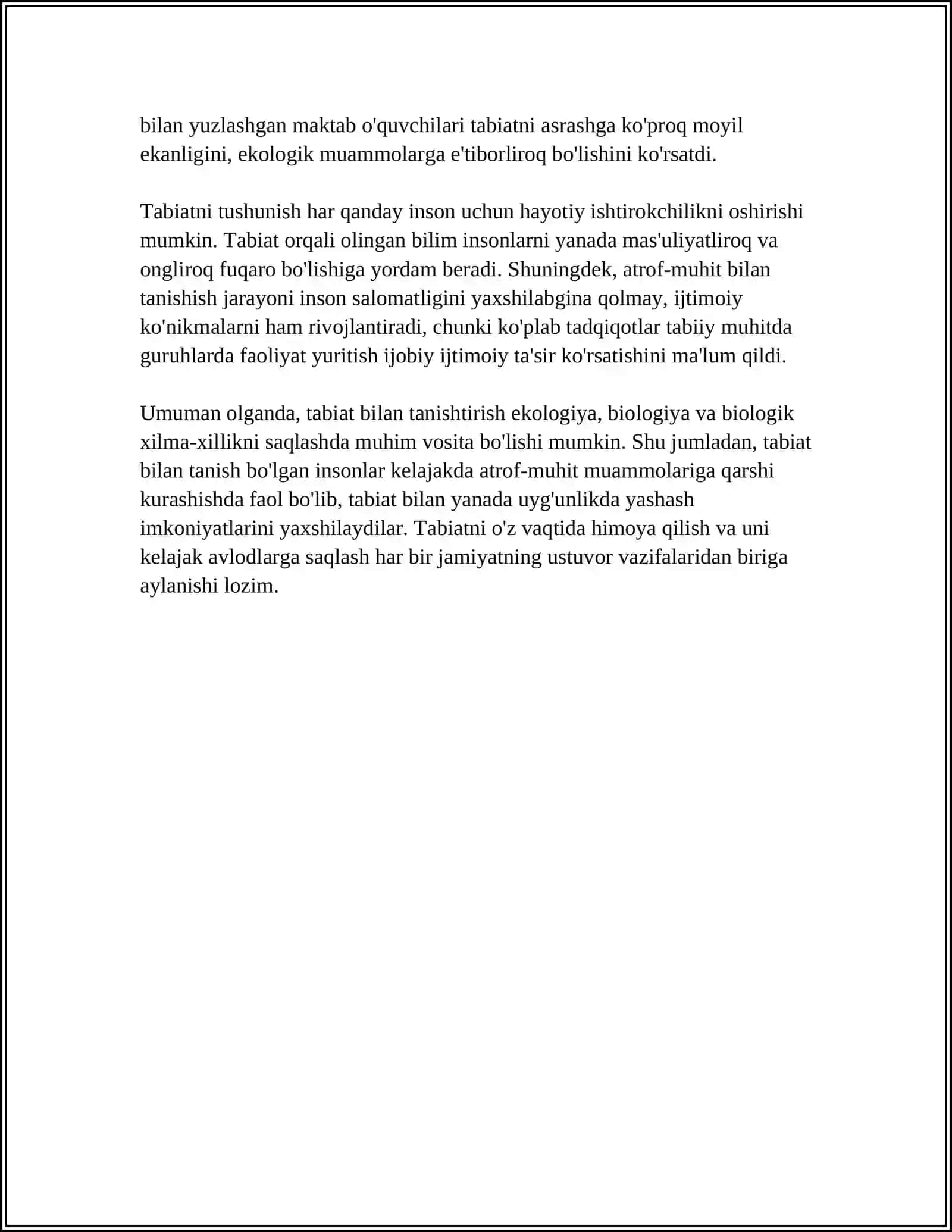 MAKTABGACHA TAʼLIM TASHKILOTLARIDA TABIAT BILAN TANISHTIRISH ISHLARINI TASHKIL ETISH 4