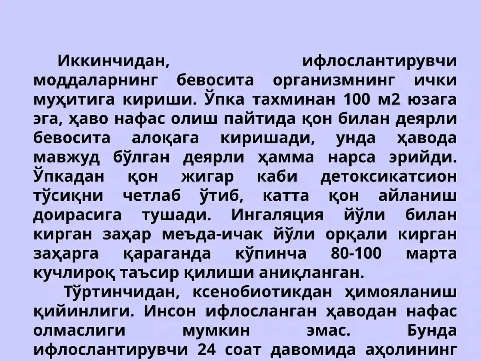 Ҳаво ифлосланишининг касалликларга таъсири 4