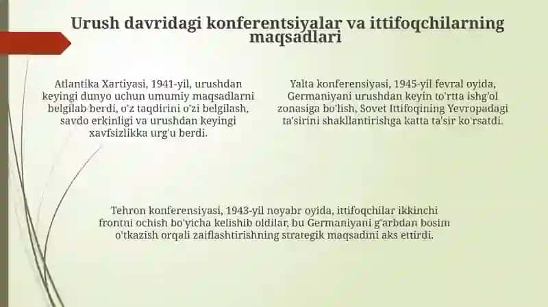 Ikkinchi Jahon urushidagi diplomatiya va xalqaro munosabatlar 4