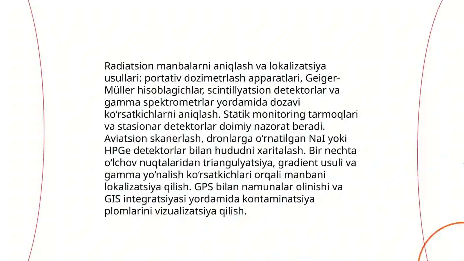 Favqulodda vaziyatlarda radiatsion, kimyoviy vaziyatlarni baholash 4