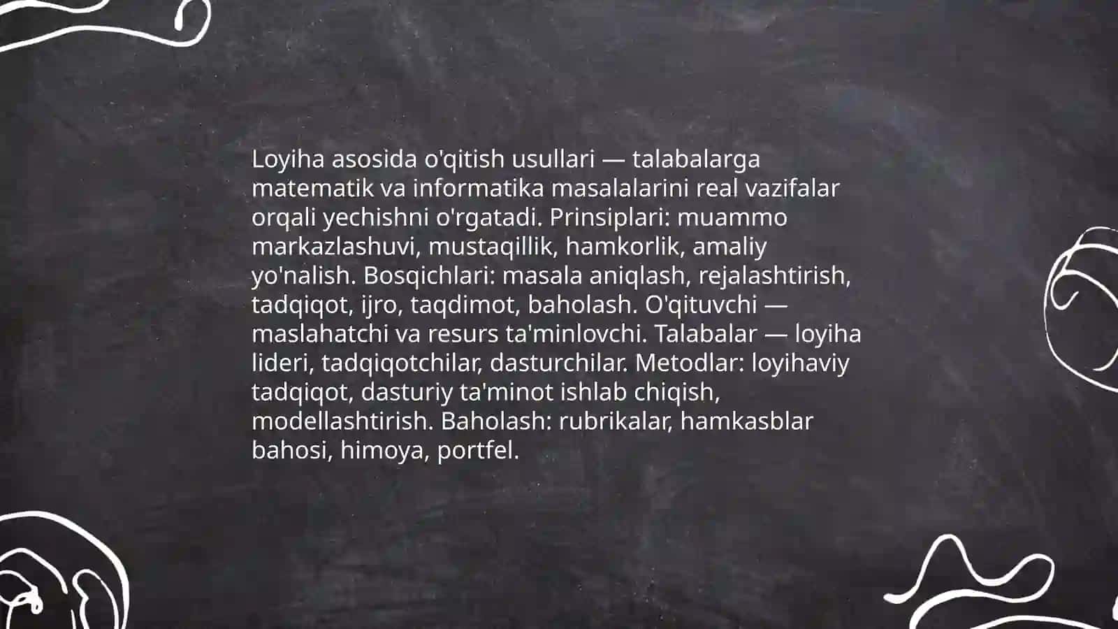 Matematika va informatika fanlarini o'qitish metodlari 4