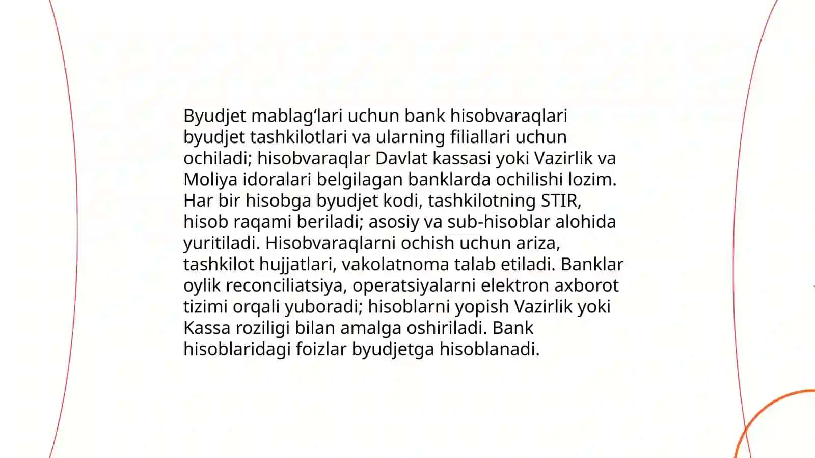Davlat byudjetining kassaijrosi bilan bog'liq bank operatsiyalari hisobi 4