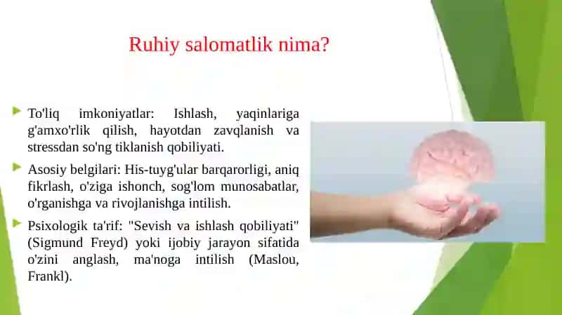 Ruhiy salomatlik va shaxsiy rivojlanish 4