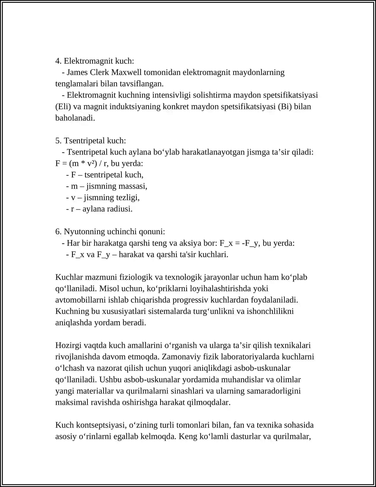 "MEXANIK JARAYONLARI" SO' ZIGA "KLASTER" METODINI QO' LLAB TARMOQLAB BERING 4