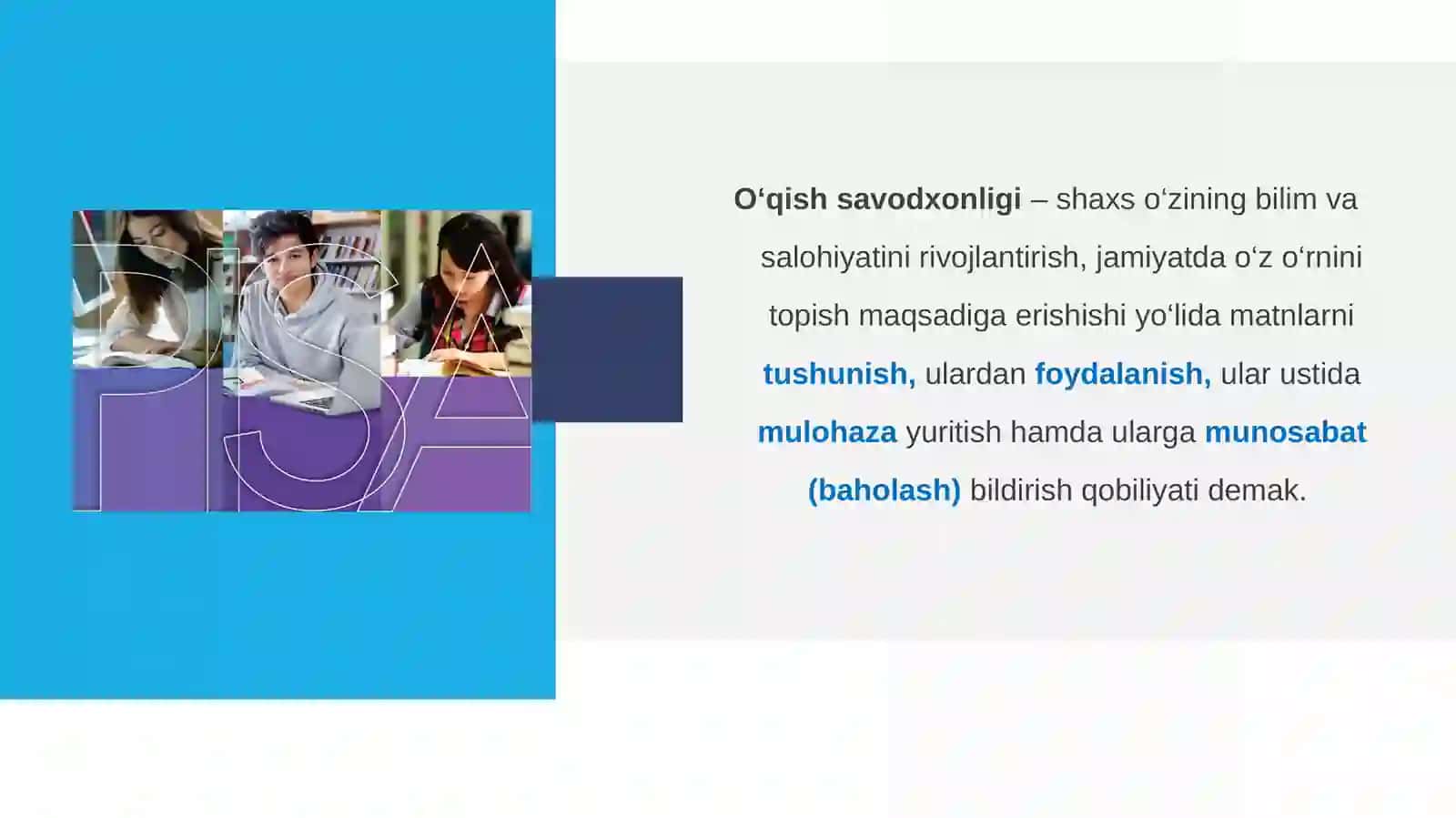 PISA XALQARO BAHOLASH DASTURIDA O‘QISH SAVODXONLIGI YO‘NALISHIDA MATN BILAN ISHLASH 4