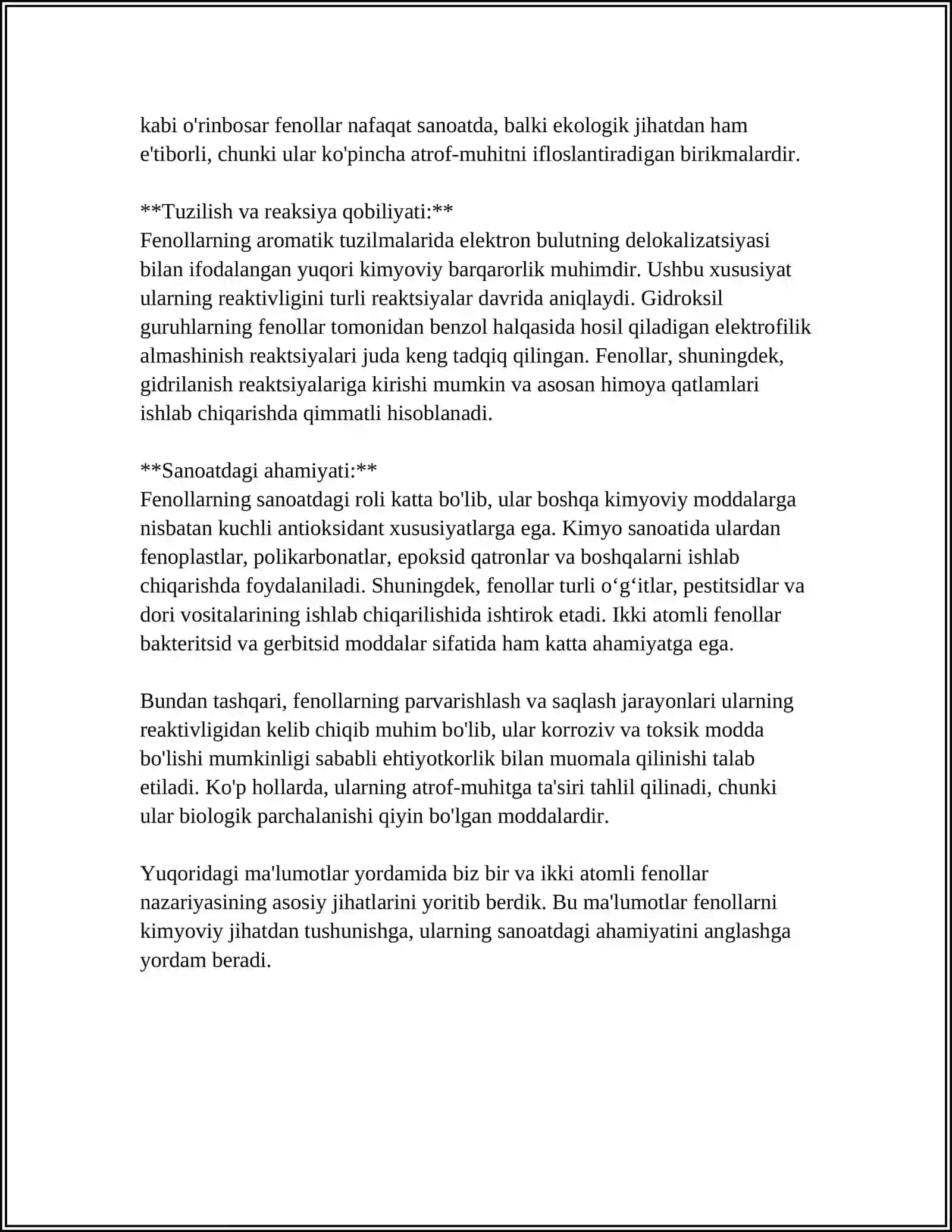 BIR VA IKKI АTОMLI FЕNОLLАRNING ОLINISH USULLАRI. PIKRIN KISLОTА 4