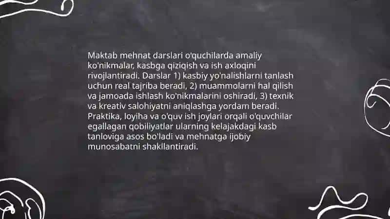Oʻquvchilarni kasbga yoʻnaltirishda mehnat tarbiyasining ahamiyati 4