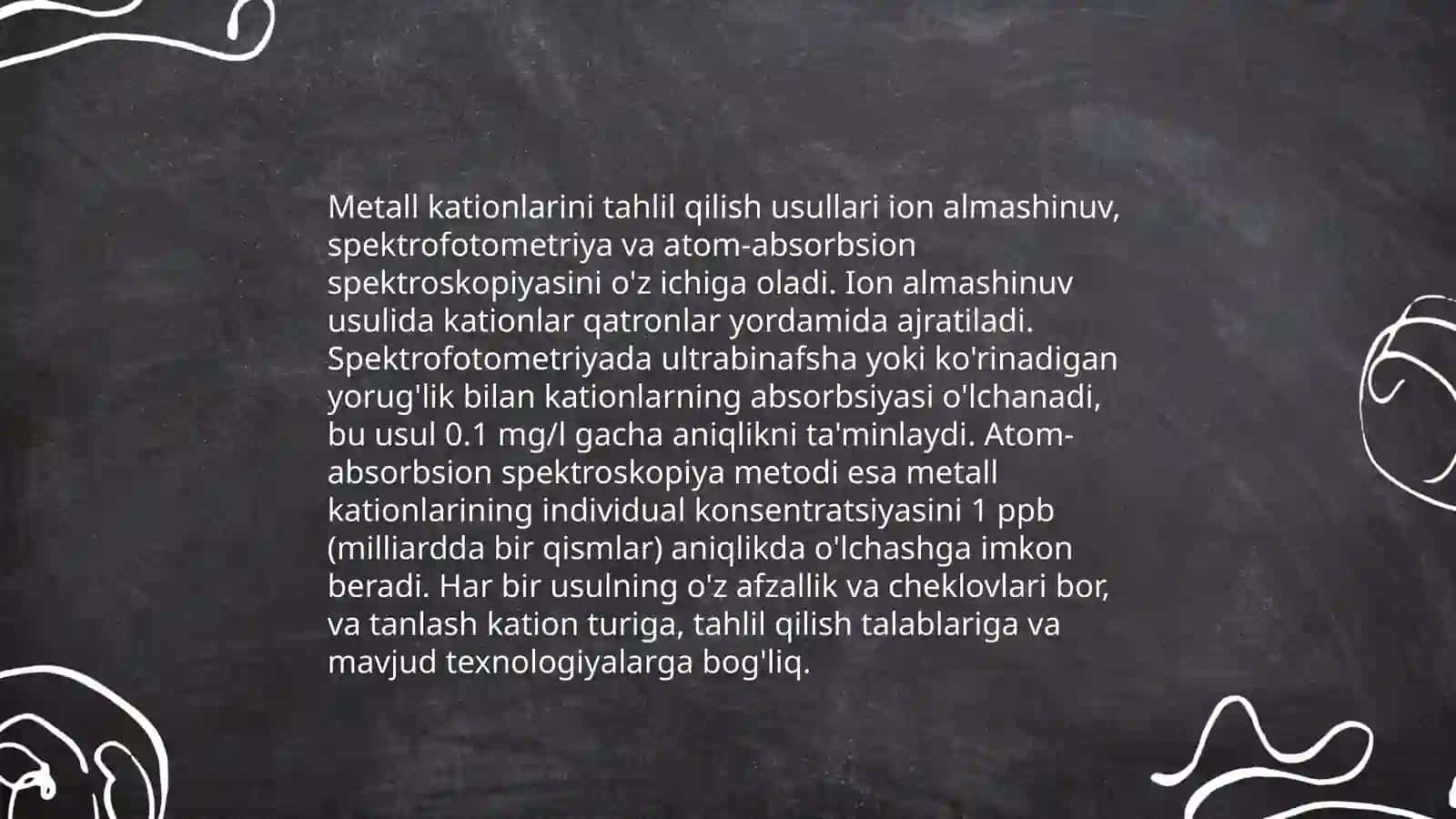 Extractsion fotometriya usuli asoslari 4