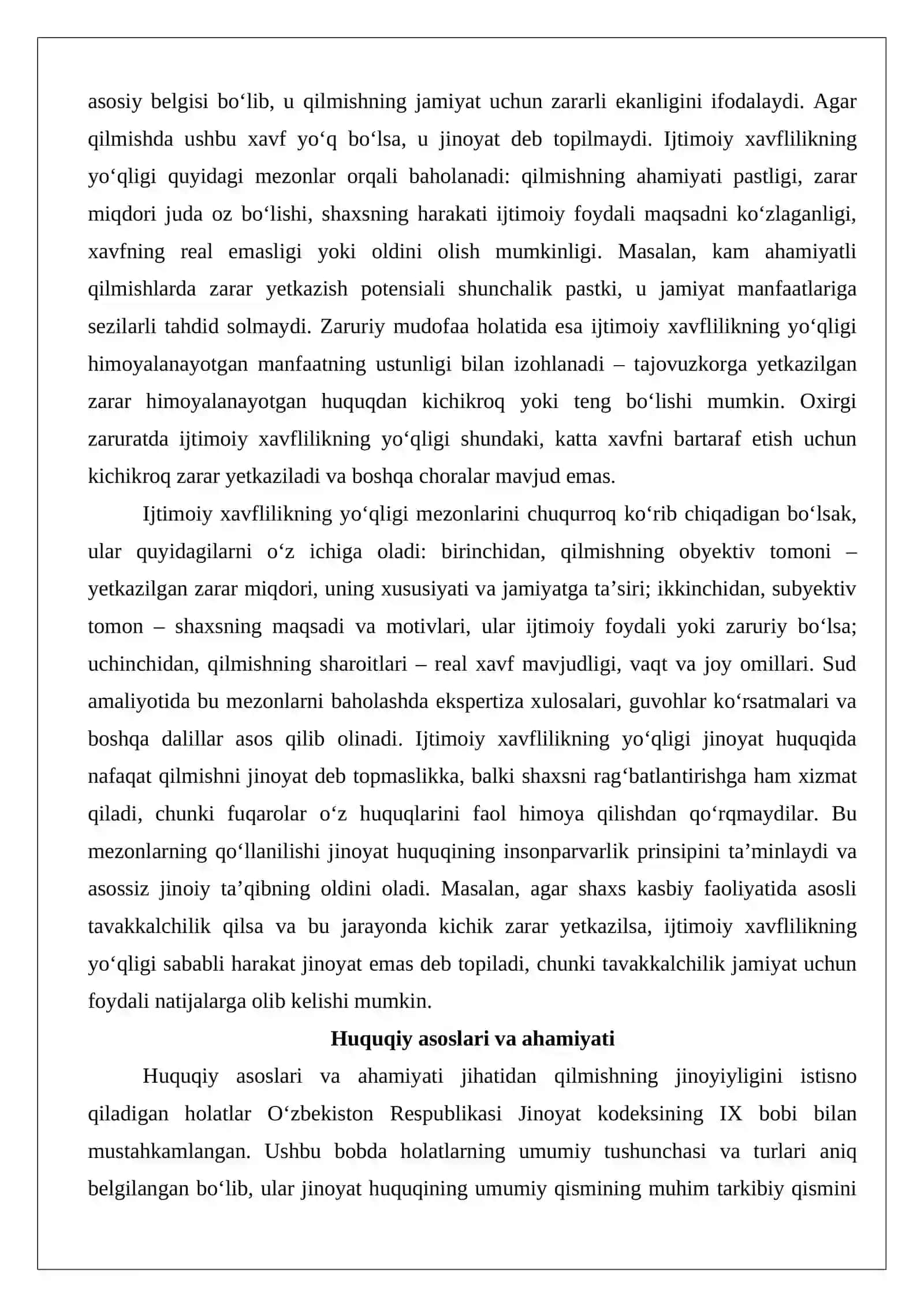 Qilmishning jinoyiyligini istisno qiladigan holatlar 4