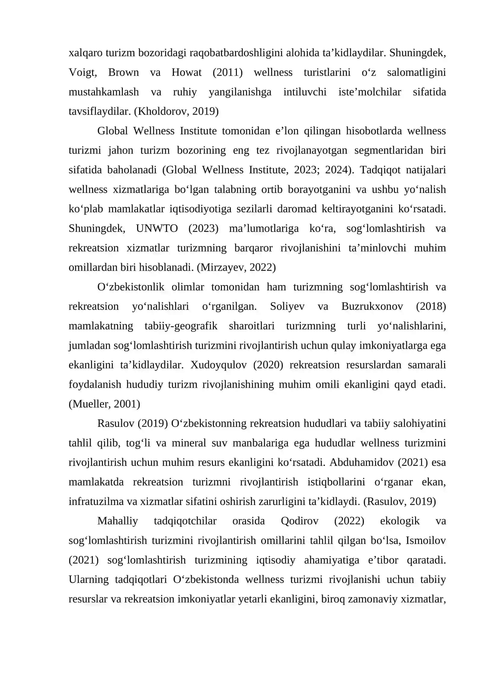 O‘zbekistonda wellness turizmining kam rivojlanganlik sabablari va uni rivojlantirish istiqbollari 4